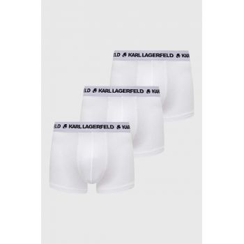 Karl Lagerfeld boxeri 3-pack barbati, culoarea alb de firma originali