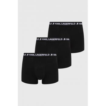 Karl Lagerfeld boxeri 3-pack barbati, culoarea negru