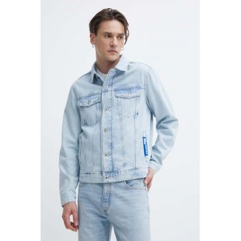 Karl Lagerfeld Jeans geaca jeans barbati, de tranzitie de firma originala