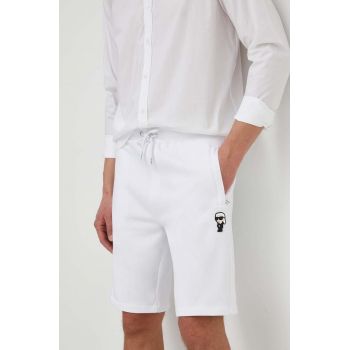 Karl Lagerfeld pantaloni scurți bărbați, culoarea alb 542900.705032 de firma originali