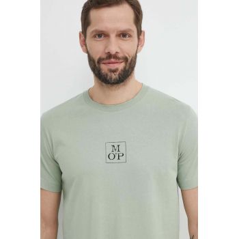 Marc O'Polo tricou din bumbac barbati, culoarea verde, cu imprimeu, 423201251070 de firma original