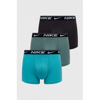 Nike boxeri 3-pack barbati, culoarea verde de firma originali