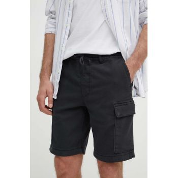 Pepe Jeans pantaloni scurti GYMDIGO CARGO barbati, culoarea negru, PM801077