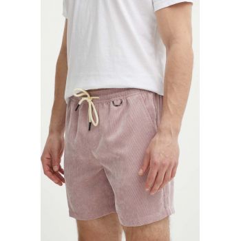 Picture pantaloni scurti din velur Dalvik culoarea roz, MSH088 de firma originali