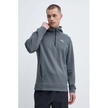 Puma bluză RAD/CAL bărbați, culoarea gri, cu glugă, uni, 678914