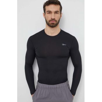 Reebok mânecă lungă de antrenament culoarea negru, neted, 100070385 ieftin