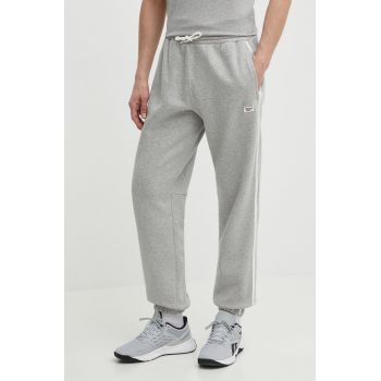 Reebok pantaloni de trening Court Sport culoarea gri, melanj, 100076382 de firma originali