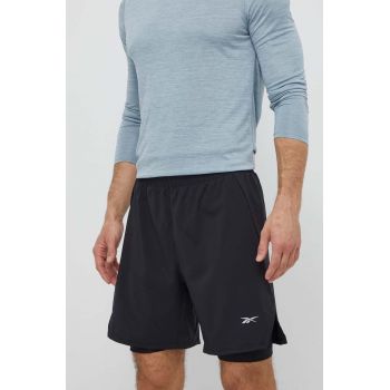 Reebok pantaloni scurți de alergare culoarea negru, 100075620 de firma originali