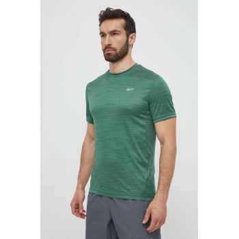Reebok tricou de antrenament Athlete culoarea verde, neted, 100075604