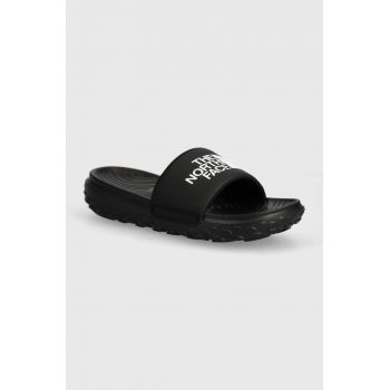 The North Face papuci NEVER STOP CUSH SLIDE barbati, culoarea negru, NF0A8A90KX71