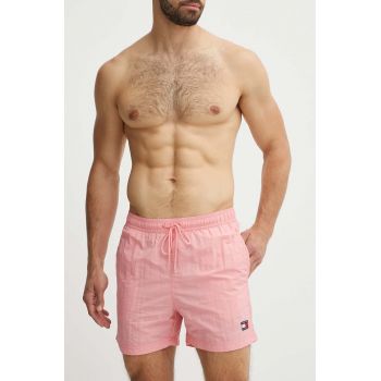 Tommy Jeans pantaloni scurți de baie culoarea roz UM0UM03147 de firma original