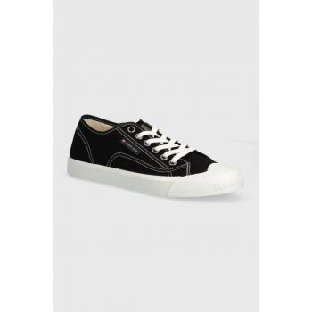 Tommy Jeans tenisi TJM FLEXIBLE OUTSOLE LACE UP barbati, culoarea negru, EM0EM01425 ieftini