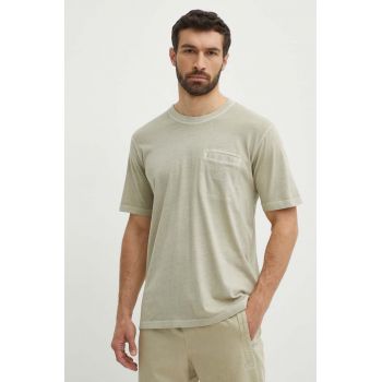 adidas Originals tricou din bumbac barbati, culoarea bej, neted, IS1763