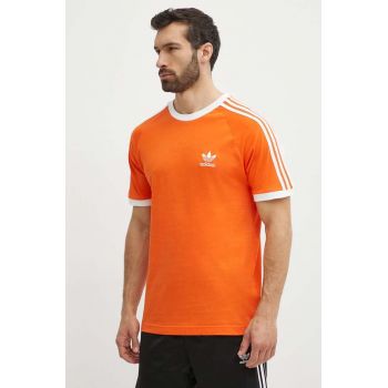 adidas Originals tricou din bumbac barbati, culoarea portocaliu, cu imprimeu, IM9382 ieftin