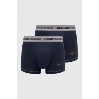 Aeronautica Militare boxeri 2-pack barbati, culoarea albastru marin, AM1UBX003 de firma originali