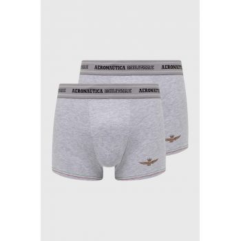 Aeronautica Militare boxeri 2-pack barbati, culoarea gri, AM1UBX004