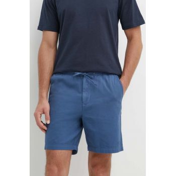Barbour pantaloni scurti din bumbac Essentials culoarea albastru marin, MST0036 de firma originali