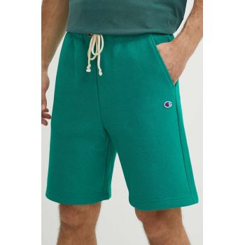 Champion pantaloni scurți barbati, culoarea verde, 219636 ieftini