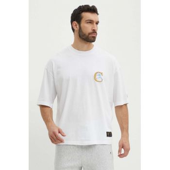 Champion tricou din bumbac barbati, culoarea alb, cu imprimeu, 219999 de firma original