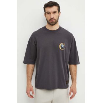 Champion tricou din bumbac barbati, culoarea gri, cu imprimeu, 219999 de firma original