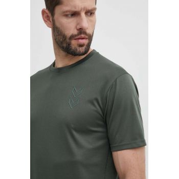 Hummel tricou de antrenament Active culoarea verde, neted, 224493
