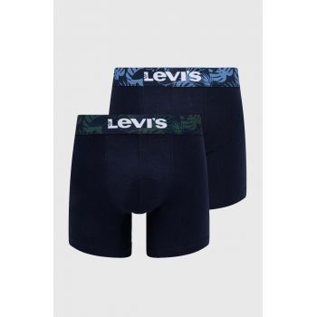 Levi's boxeri 2-pack barbati, culoarea albastru marin de firma originali