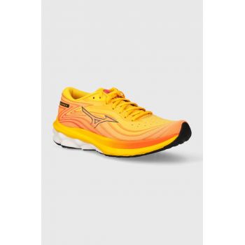 Mizuno pantofi de alergat Wave Skyrise 5 culoarea portocaliu, J1GC2409 de firma originali