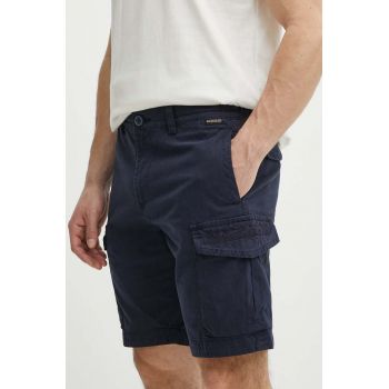 Napapijri pantaloni scurti din bumbac N-Deline culoarea albastru marin, NP0A4HOT1761 de firma originali