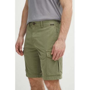 Napapijri pantaloni scurti din bumbac N-Deline culoarea verde, NP0A4HOTGAE1 de firma originali