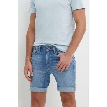 Pepe Jeans pantaloni scurti jeans SLIM SHORT barbati, PM801080MN8 ieftini