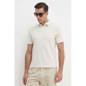 Pepe Jeans polo de bumbac HAZZEL culoarea bej, neted, PM542150