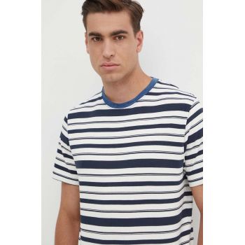 Pepe Jeans tricou din bumbac CABO barbati, culoarea albastru marin, modelator, PM509380 ieftin