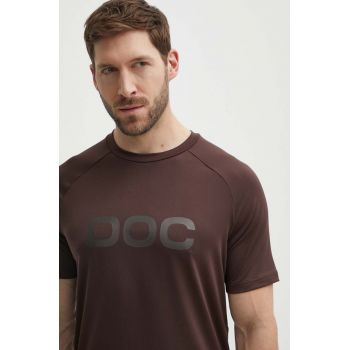 POC tricou de ciclism Reform Enduro culoarea maro, cu imprimeu de firma original