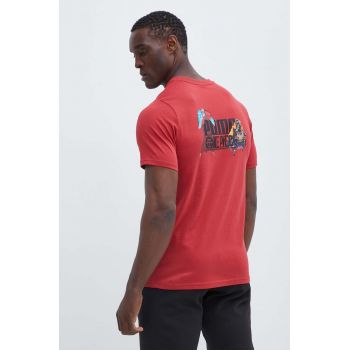Puma tricou din bumbac X ONE PIECE bărbați, culoarea roșu, cu imprimeu, 624665 ieftin
