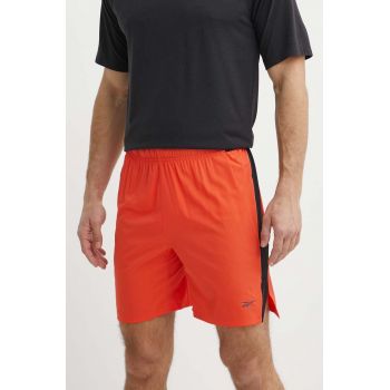 Reebok pantaloni scurți de alergare Speed 4.0 culoarea portocaliu, 100075608 ieftini