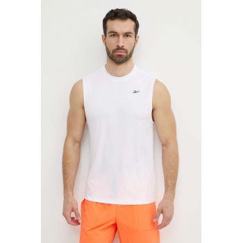 Reebok tricou de antrenament Tech culoarea alb, 100065569 ieftin