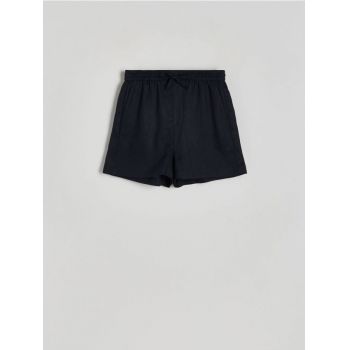 Reserved - Pantaloni scurți de in - bleumarin ieftini