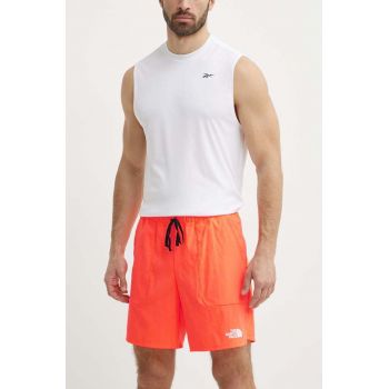 The North Face pantaloni scurti sport Sunriser barbati, culoarea portocaliu, NF0A88S9QI41