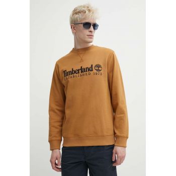 Timberland bluza barbati, culoarea maro, cu imprimeu, TB0A2FEQP471 de firma original