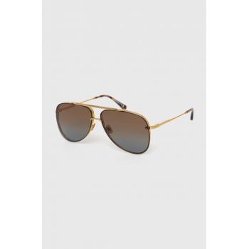 Tom Ford ochelari de soare barbati, culoarea auriu, FT1071_6230F de firma originali