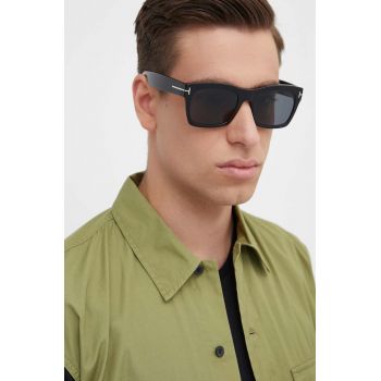Tom Ford ochelari de soare barbati, culoarea negru, FT1062_5601A de firma originali