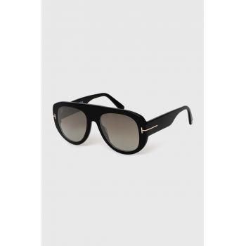 Tom Ford ochelari de soare barbati, culoarea negru, FT1078_5501G de firma originali