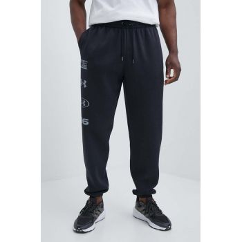 Under Armour pantaloni de trening culoarea negru, cu imprimeu