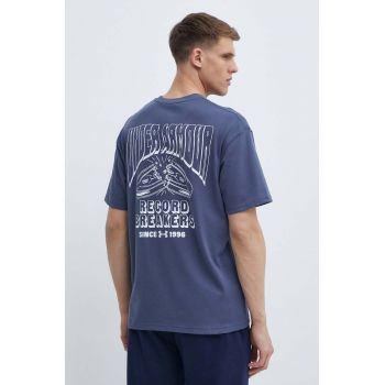 Under Armour tricou barbati, culoarea albastru marin, cu imprimeu ieftin