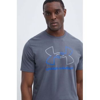 Under Armour tricou barbati, culoarea gri, modelator ieftin