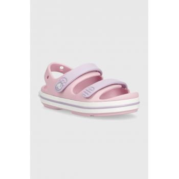 Crocs sandale copii CROCBAND CRUISER SANDAL culoarea roz ieftine