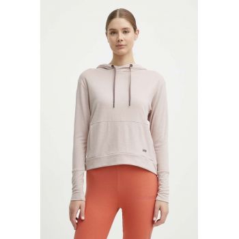 Helly Hansen hanorac Lifa Tech femei, culoarea roz, cu glugă, neted