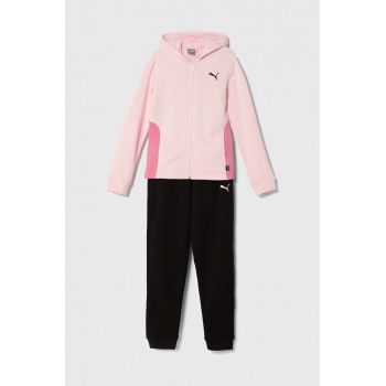 Puma trening copii Hooded Sweat Suit TR cl G culoarea roz ieftin