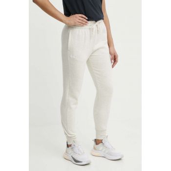 Under Armour pantaloni de trening culoarea bej, neted, 1379438 ieftin