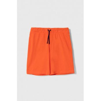 United Colors of Benetton pantaloni scurți din bumbac pentru copii culoarea portocaliu, talie reglabila de firma originali